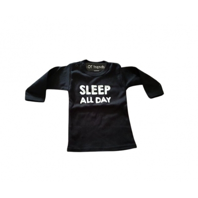 Baby shirt met opdruk ''SLEEP ALL DAY ''